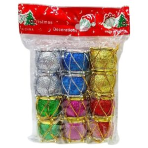 12 Pcs Shining Drum 3 Cm