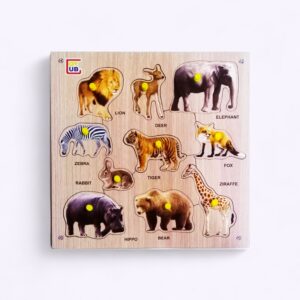 29 x 29 cm Wooden Animal Puzzle Board