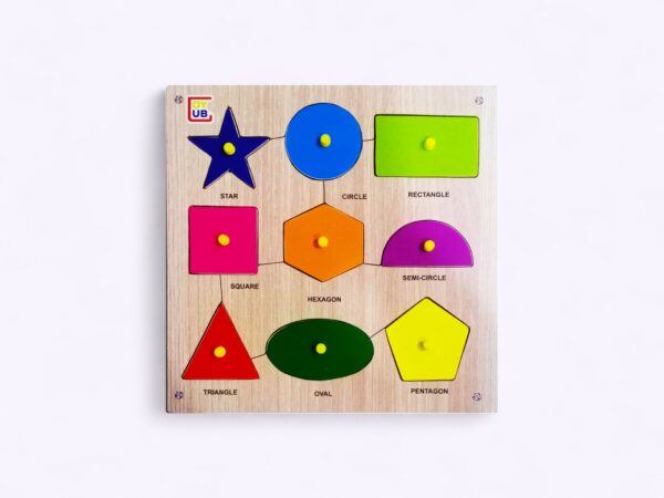 29 x 29 cm Wooden Shapes Puzzle Board